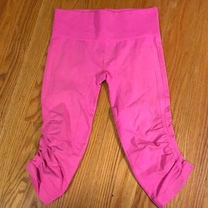 Hot Pink High Waist Lulu Crops